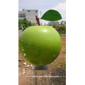 stainless steel big lovely green apple outdoors statue